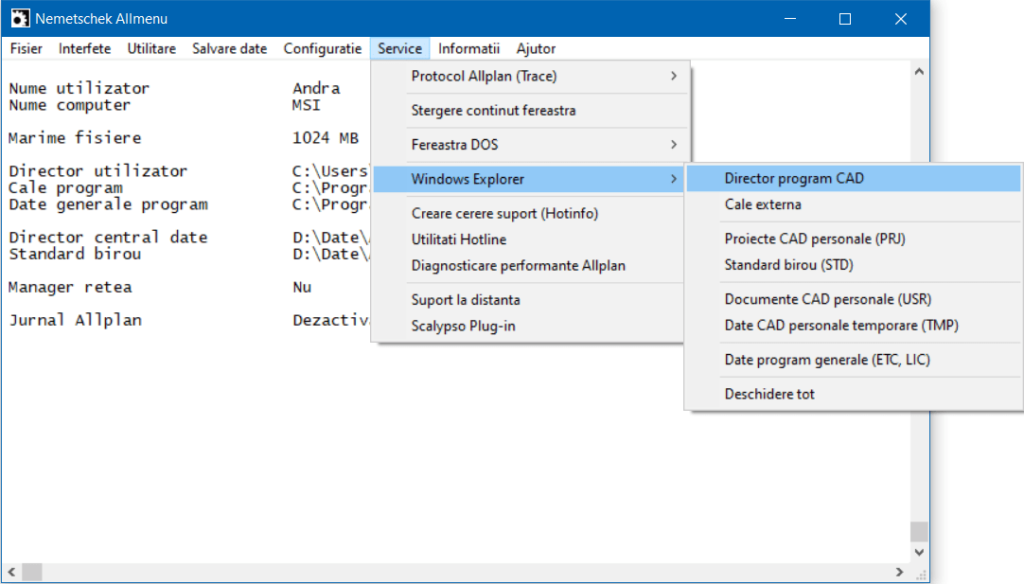 Allmenu Director program CAD min