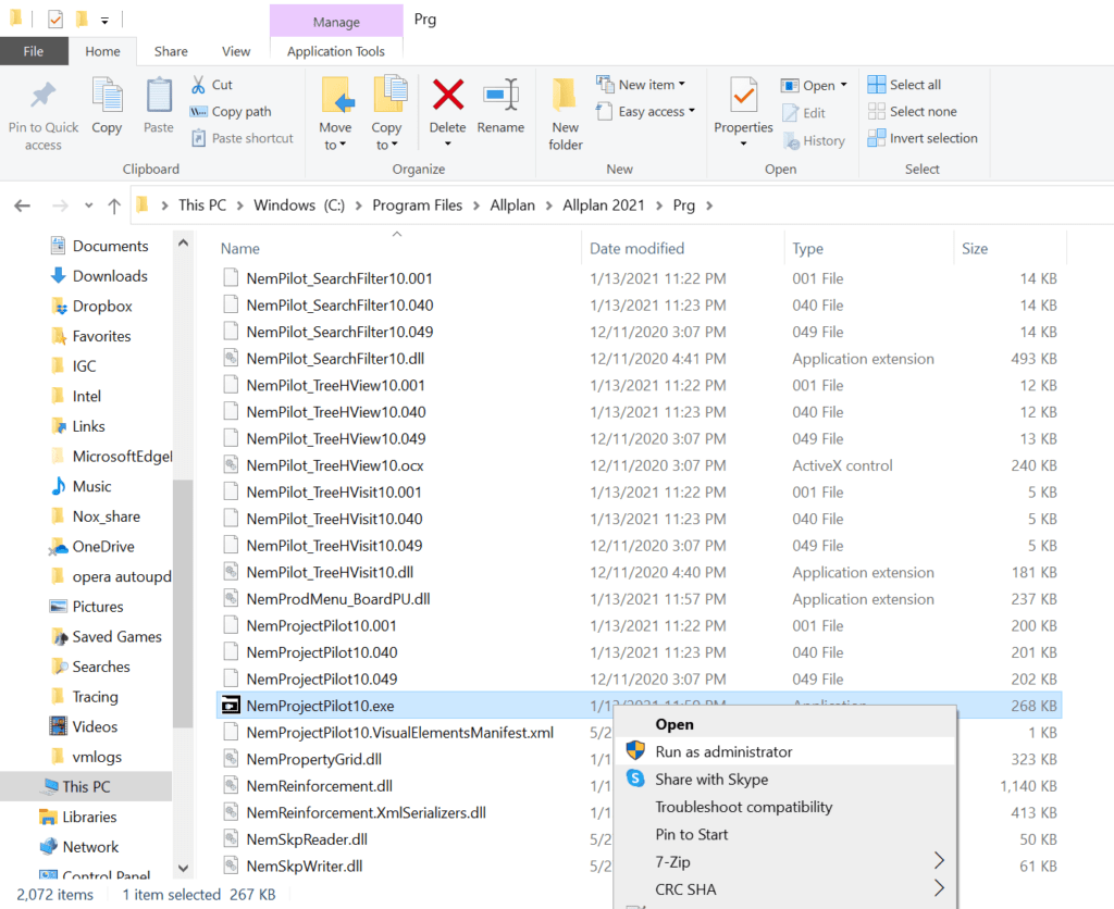 Proiect Pilot continut folder PRG min