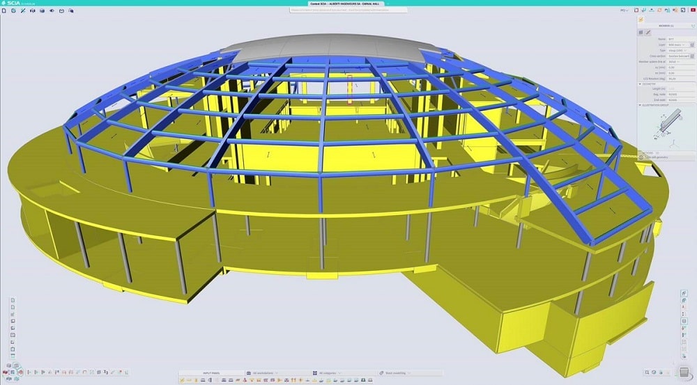 Noua interfata SCIA Engineer 21 - workspace de aproape 100%