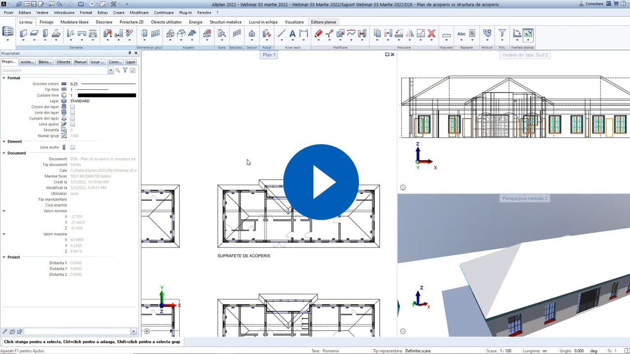 Cover Allplan AEC Utilizarea planurilor de lucru in Allplan 2022. Acoperis planuri libere min